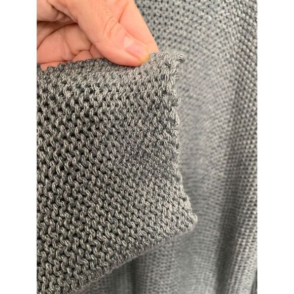 Peruvian Connection Sage Green Knit V-Neck Tunic Sweater M 100% Pima Cotton - Picture 9 of 14